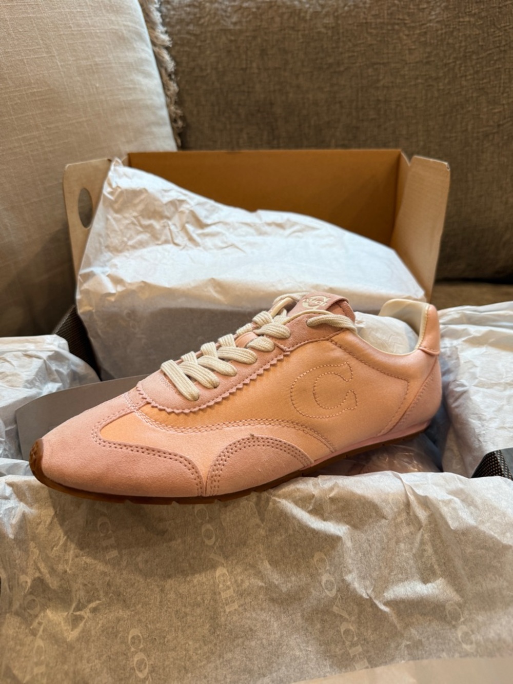 Coach Pink Flat Sneaker